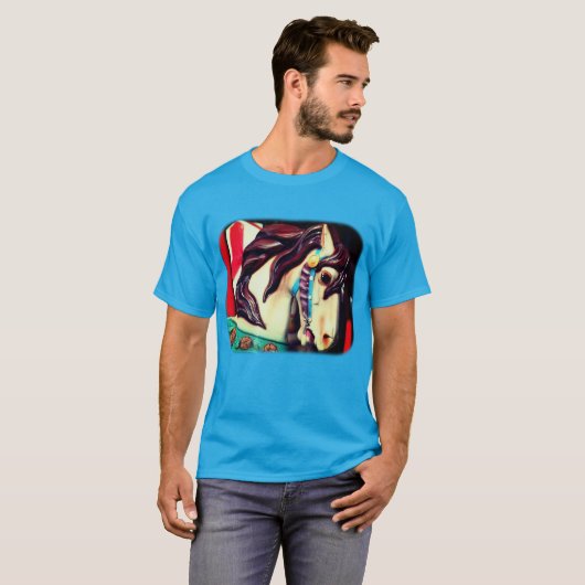 Silent Steed Carousel Horse T-shirt (Voorkant volledig)