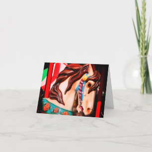 Silent Steed Carrousel Horse Blank Note Kaart