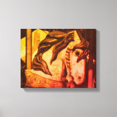 Silent Steed Carrousel Horse in Sepia  Canvas Afdruk (Voorkant)