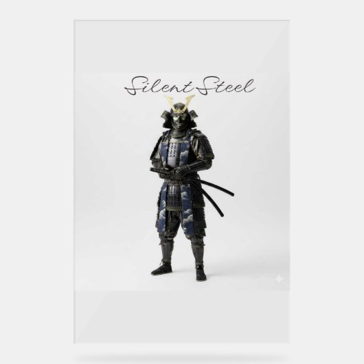 Silent steel samurai acryl bord (Voorkant)