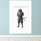 Silent steel samurai canvas afdruk (Insitu (Houten vloer))
