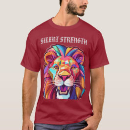 Silent Strength – Minimal Lion T-shirt