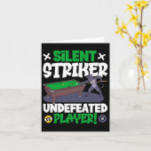 Silent Striker - biljart en kat Kaart (Gele Bloem)
