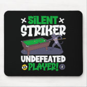 Silent Striker - biljart en kat Muismat (Voorkant)