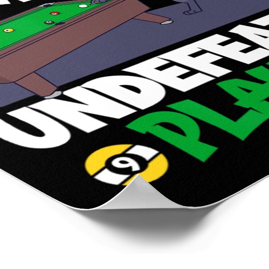 Silent Striker - biljart en kat Poster (Hoek)