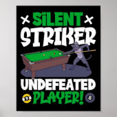 Silent Striker - biljart en kat Poster (Voorkant)