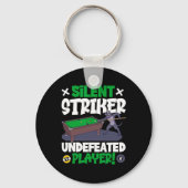 Silent Striker - biljart en kat Sleutelhanger (Voorkant)