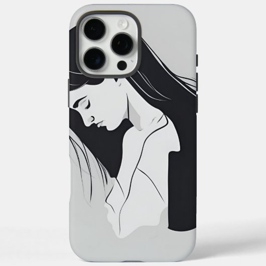 Silent Struggles: Sad Girl - iPhone / iPad-hoesje Case-Mate iPhone Case (Achterkant)