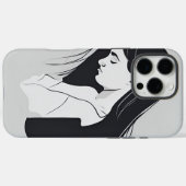 Silent Struggles: Sad Girl - iPhone / iPad-hoesje Case-Mate iPhone Case (Achterkant (horizontaal))