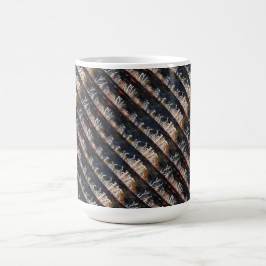 "Silent Thunder 2 Tiled" Abstract Design Mok (Center)