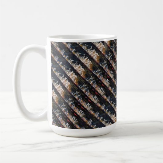 "Silent Thunder 2 Tiled" Abstract Design Mok (Links)