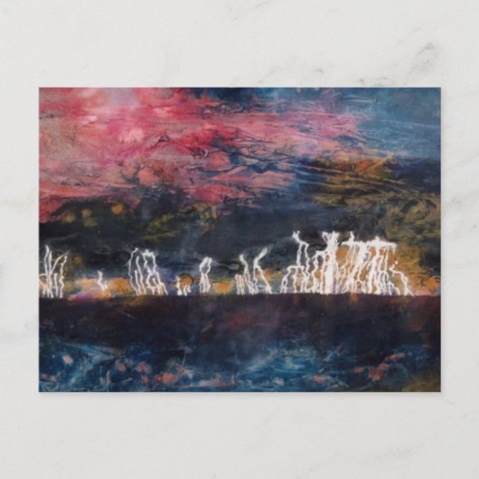 "Silent Thunder" Abstract Design Briefkaart (Voorkant)
