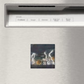 "Silent Thunder" Abstracte afwasmachine status Mag Magneet (Insitu (Vaatwasser))