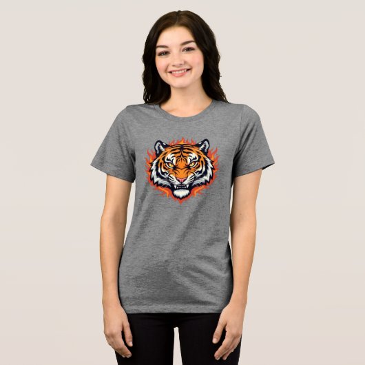 Silent Tiger – Precision and Power Tri-Blend Shirt (Voorkant volledig)
