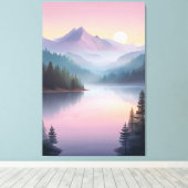 Silent Valley bij zonsondergang Canvas Afdruk (Insitu (Houten vloer))