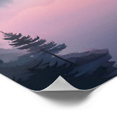 Silent Valley bij zonsondergang Poster (Hoek)