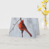 Silent vraagt om blanco wenskaart kardinaal kaart (Gele Bloem)