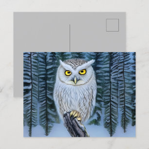 Silent Watch - Northern Winter Bossen Grey Owl Briefkaart