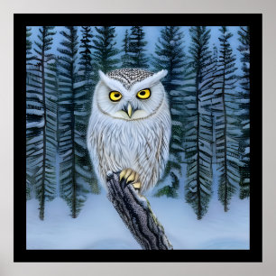Silent Watch - Northern Winter Bossen Grey Owl Poster