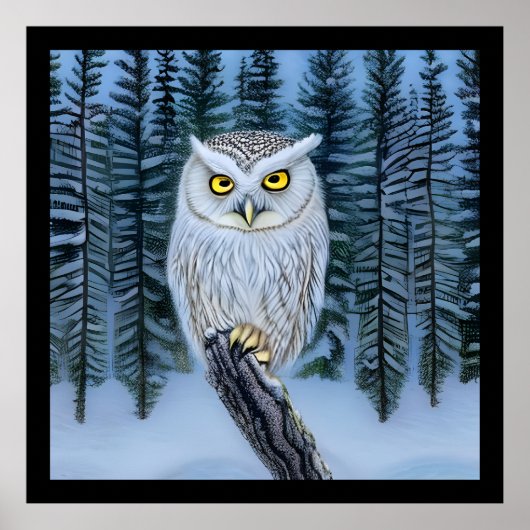 Silent Watch - Northern Winter Bossen Grey Owl Poster (Voorkant)