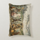 Silent Watching Whimsical Farmhouse Animals Accent Kussen (Voorkant(Verticaal))