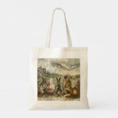 Silent Watching Whimsical Farmhouse Animals Tote Bag (Achterkant)