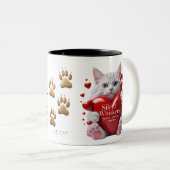 Silent Whiskers Cat Mok - Grote liefde, kleine pot (Voorkant rechts)