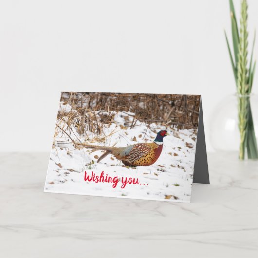Silent Wonders Holiday Card Pheasant Bedankkaart (Voorkant)