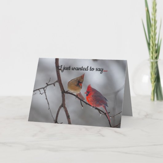 Silent Wonders: "Ik mis je" kaart. Feestdagen Kaart (Voorkant)