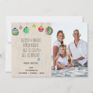 Silentish Night Funny-kerstfotokaart Feestdagenkaart