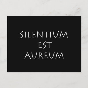 Silentium est aureum briefkaart