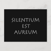 Silentium est aureum briefkaart (Voorkant)