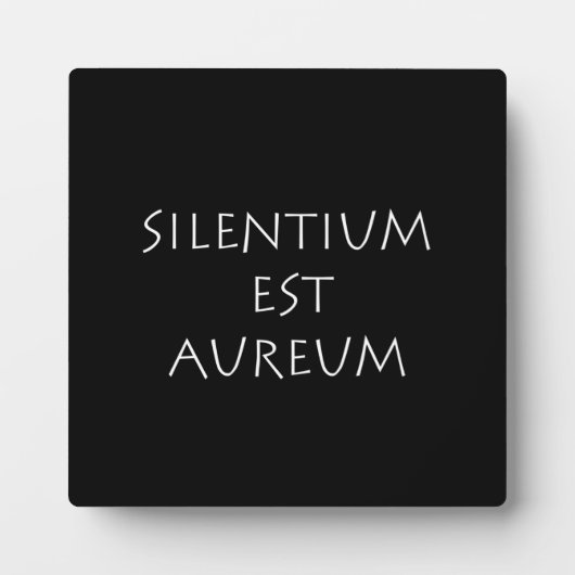 Silentium est aureum fotoplaat (Voorkant)