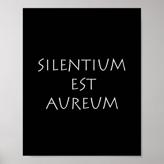 Silentium est aureum poster (Voorkant)