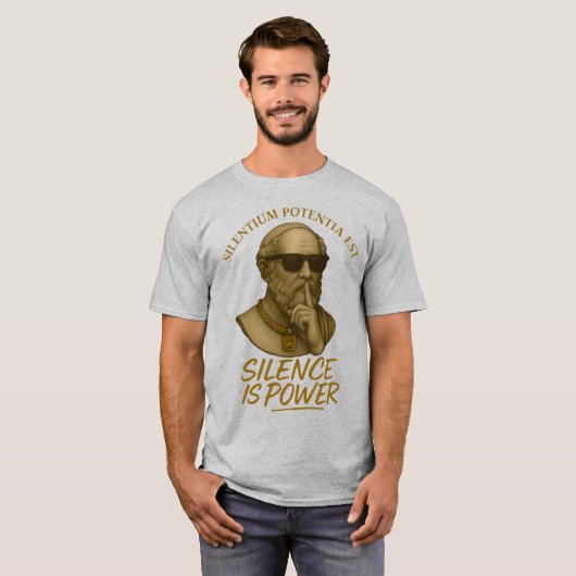 Silentium Potentia Est – De Kracht van Stille Ster T-shirt (Voorkant volledig)
