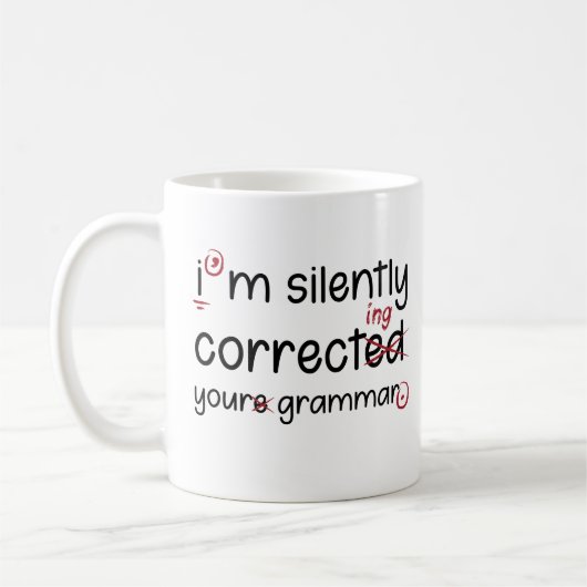 Silently Correcting Grammar Koffiemok (Links)