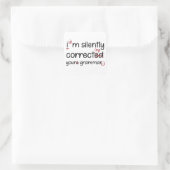 Silently Correcting Grammar Vierkante Sticker (Tas)