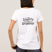 Silently Correcting Your Grammar Meme T-shirt (Achterkant)