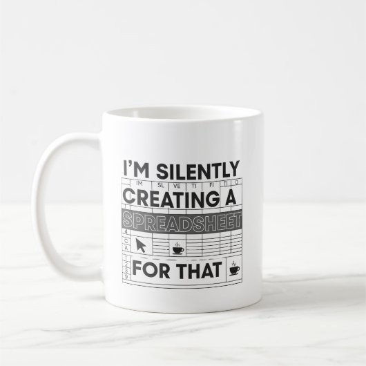 Silently Creating A Spreadsheet Funny Mug Koffiemok (Links)