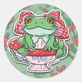 Silently Judging You – Schattigee kikker Cottageco Ronde Sticker