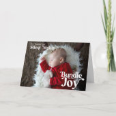 Silents Nights Bundel Joy Baby Kerstfoto Feestdagen Kaart (Voorkant)