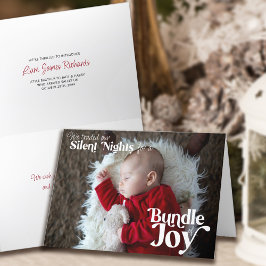 Silents Nights Bundel Joy Baby Kerstfoto Feestdagen Kaart
