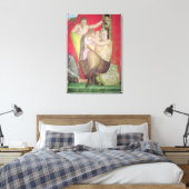 Silenus en de Young Satyr, East Wall Canvas Afdruk (Insitu (Slaapkamer))