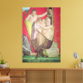 Silenus en de Young Satyr, East Wall Canvas Afdruk (Insitu (Woonkamer))