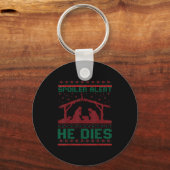 Siler Alert He Dies Christmas Jumper Funny Nativit Sleutelhanger (Voorkant)