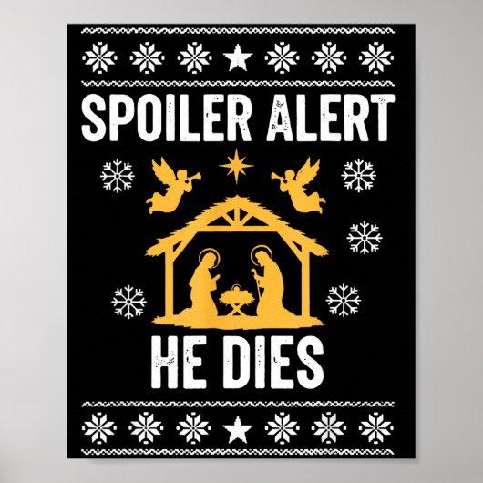 Siler Alert He Dies Funny Christian  Poster (Voorkant)