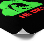 Siler Alert He Dies Funny Christmas  Poster (Hoek)