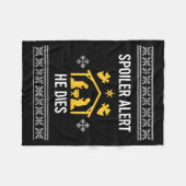 Siler Alert He Dies Funny Nativity Christmas  Fleece Deken (Voorkant (Horizontaal))