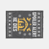 Siler Alert He Dies Jesus Nativity Scene Ugly Chri Fleece Deken (Voorkant (Horizontaal))
