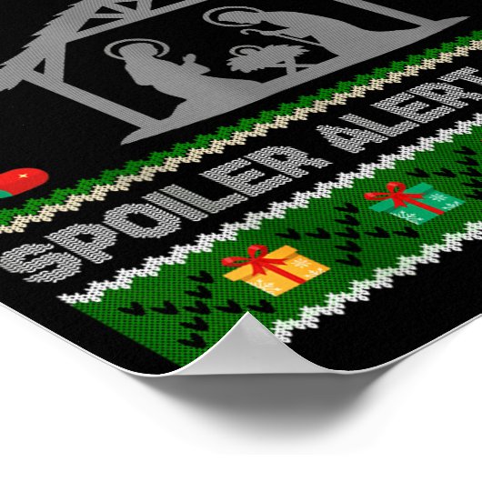 Siler Alert He Dies Jesus Nativity Scene Ugly Chri Poster (Hoek)